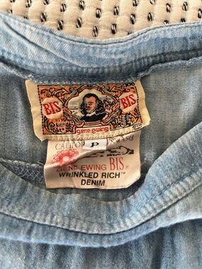 Vintage Gene Ewing BIS “wrinkled rich denim” tunic
